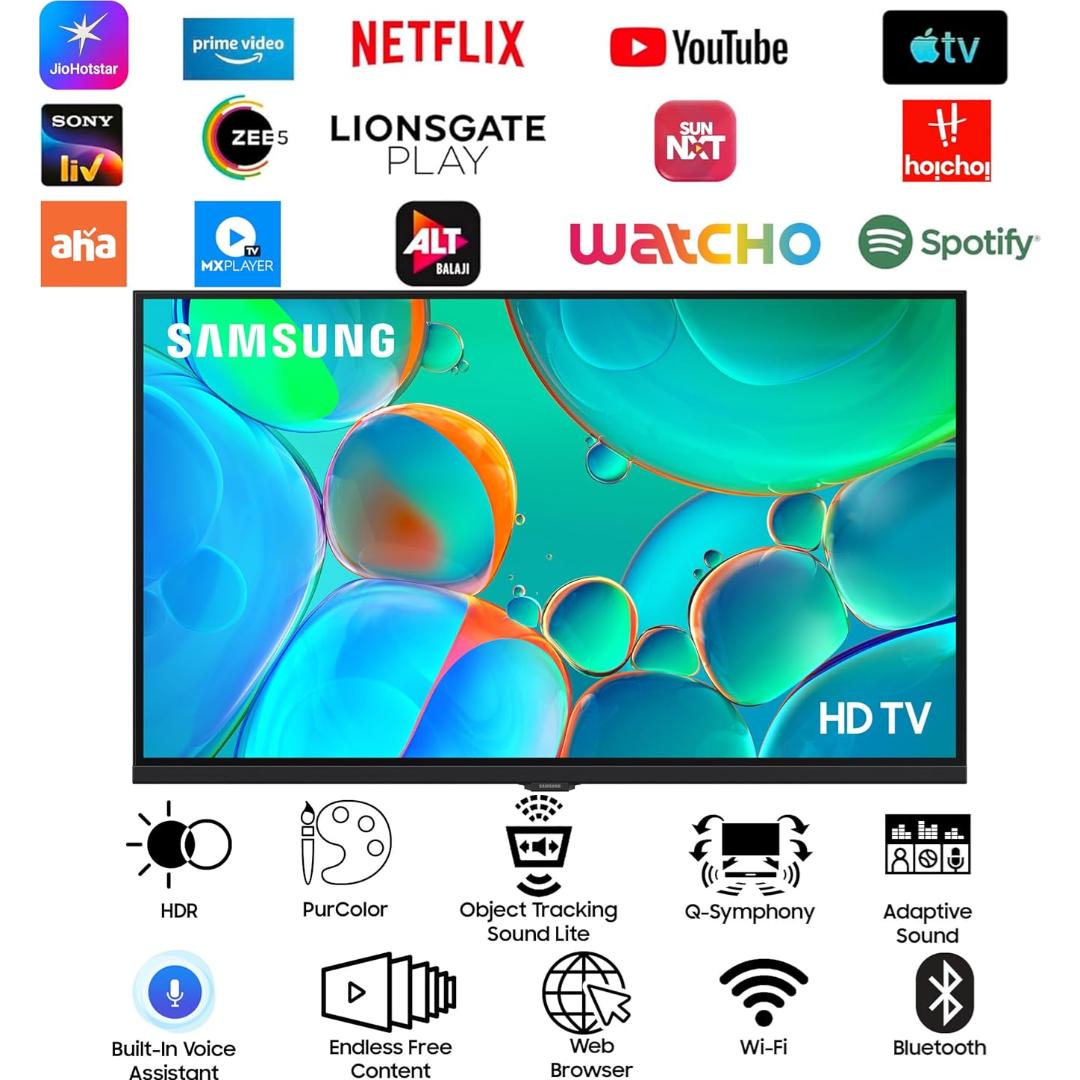Samsung H4560 Series HD Ready HDR Sound Mirroring Tizen Smart LED TV (2025 Edition, Black)
