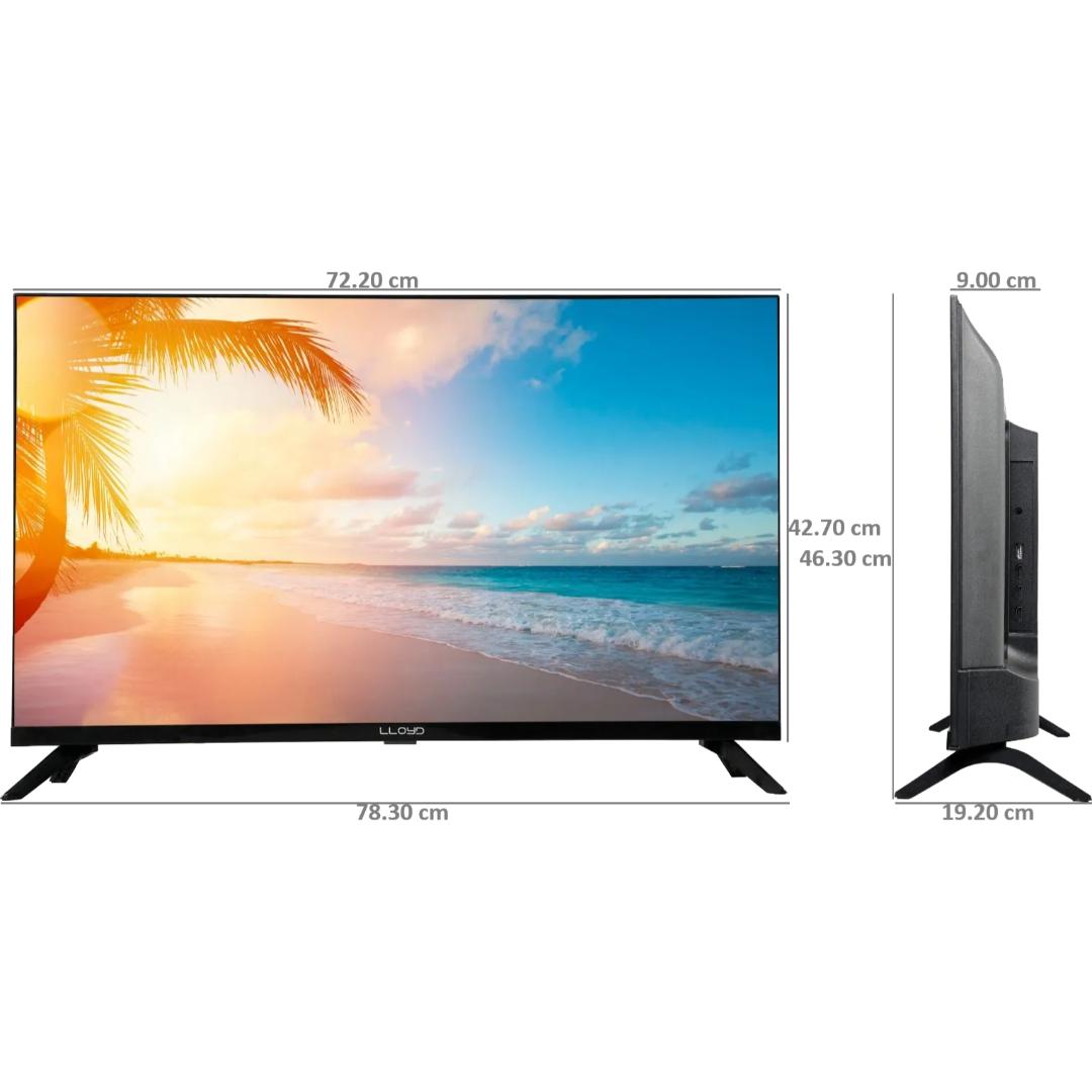 Lloyd 81.28 Centimeter (32) 32HS550G HD Ready AI Quad Core Processor WebOS Smart LED TV (2025 Edition, Black)