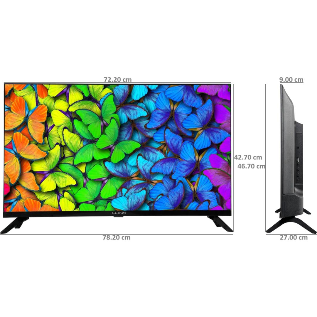 Lloyd 81.28 Centimeter (32) 32WS500G HD Ready HDR10 & HLG, Dual Band Wi-Fi 2 Way Audio with Dolby Audio Magic Remote Compatible WebOS Smart QLED TV (2025 Edition, Black)