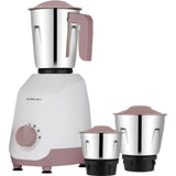BAJAJ 3 Jars (410582) Military Series Duetto 500 LILAC 500 Watt 20000 RPM with Pulse Mode Mixer Grinder (White & Lilac)