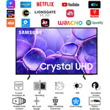 Samsung U8100F Series Crystal 4K Ultra HD 4K Upscaling Filmmaker Mode Crystal Processor 4K Tizen™ Alexa & Google Assistant Smart LED TV (2025 Edition, Black)