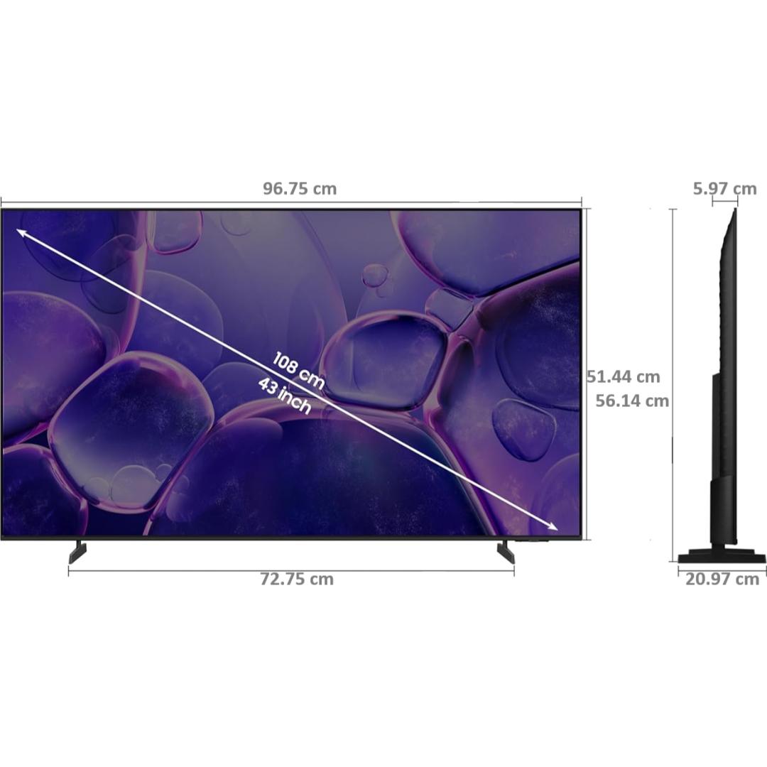 Samsung U8100F Series Crystal 4K Ultra HD 4K Upscaling Filmmaker Mode Crystal Processor 4K Tizen™ Alexa & Google Assistant Smart LED TV (2025 Edition, Black)