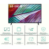 LG 108 Centimeter (43) 43UR7550PSC 4K Ultra HD 4K Upscaling α5 AI Processor 4K Gen6 AI ThinQ WebOS Smart LED TV (2023 Edition, Black)