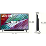 LG 108 Centimeter (43) 43UR7790PSA 4K Ultra HD α5 AI 4K Gen6 Processor AI Upscaling WebOS Smart LED TV (2023 Edition, Black)