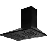 Hindware 60 Centimeter KA Cooker Hood Myra Blk 60 (519467) 1000 m³/hr Push Botton Control Manual Clean Wall Mounted Chimney (Black)