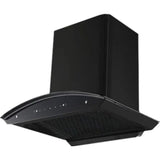 Hindware 60 Centimeter (524201) KA COOKER HOOD CHROMIA BLK RSN AC 60 3 Speed Gesture Control Thermal Auto Clean Wall Mounted Filterless Chimney (Black)