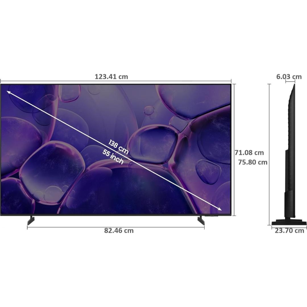 Samsung U8100F Series Crystal 4K Ultra HD 4K Upscaling Filmmaker Mode Crystal Processor 4K Tizen™ Alexa & Google Assistant Smart LED TV (2025 Edition, Black)