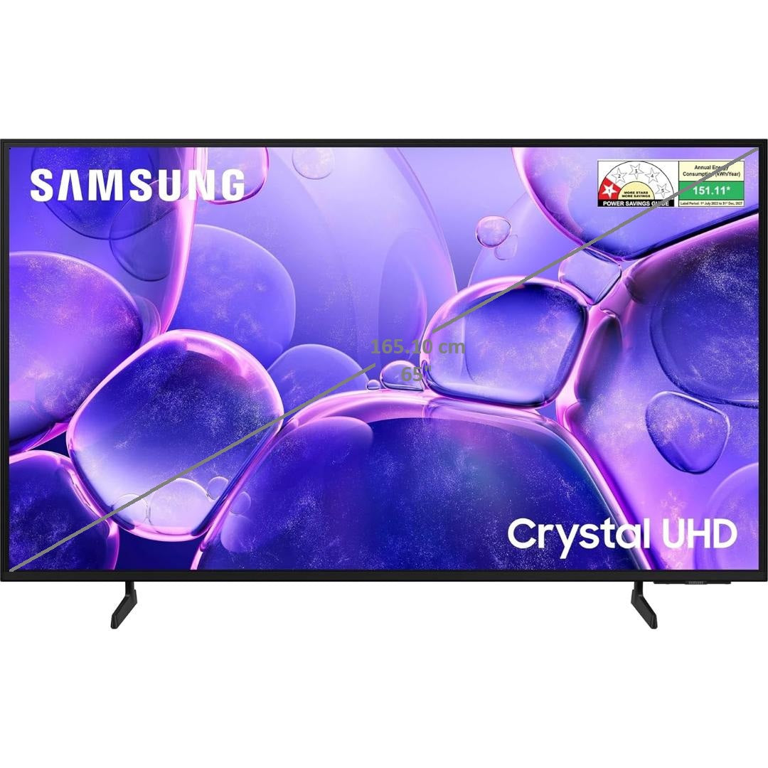 Samsung U8100F Series Crystal 4K Ultra HD 4K Upscaling Filmmaker Mode Crystal Processor 4K Tizen™ Alexa & Google Assistant Smart LED TV (2025 Edition, Black)