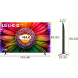 LG 165 Centimeter (65) 65UR8040PSB.ATR 4K Ultra HD ThinQ AI 4K Upscaling α5 AI 4K Gen6 Processor WebOS Smart LED TV (2023 Edition, Black)