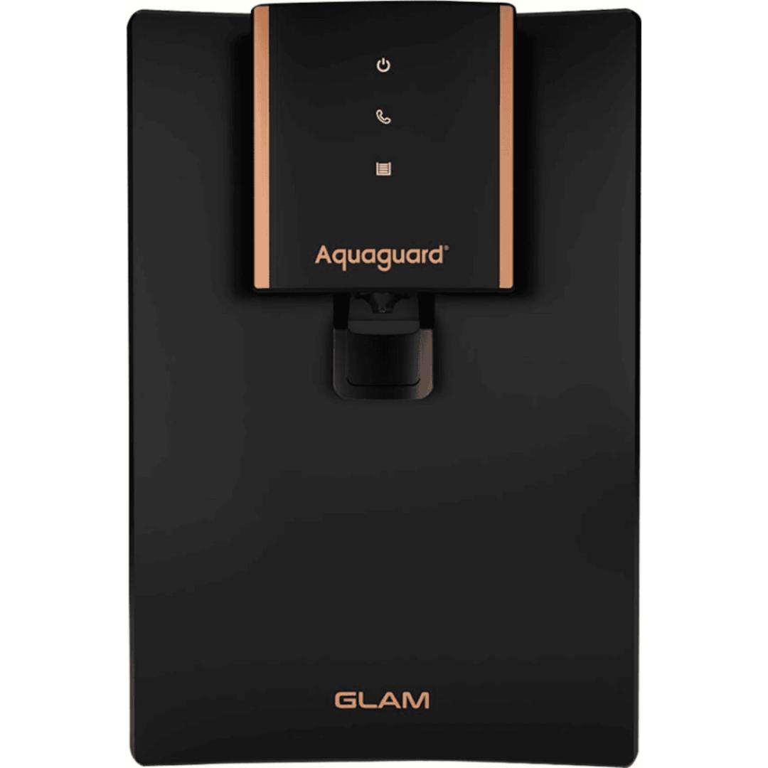 Eureka Forbes Aquaguard Glam WS RO+UV+TA+AC 5 Stage with Ultra Filtration Taste Adjuster Copper Purification Water Purifier (Black/Metallic Copper)
