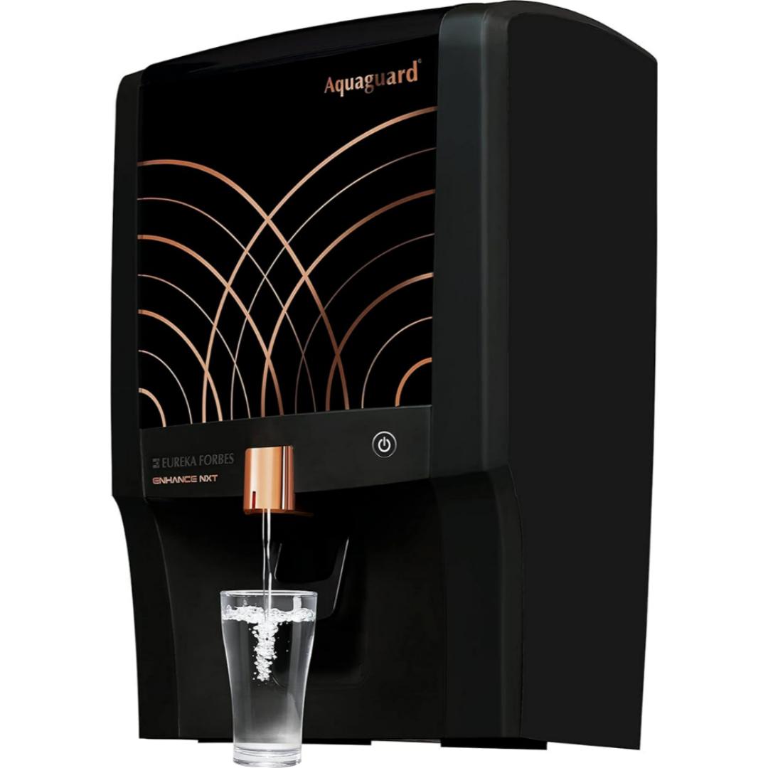 Eureka Forbes 7.0 L Enhance Nxt 2XLife RO+UV+TA 10 Multi Stage Purification with RO+UV+TA Water Purifier (Black)