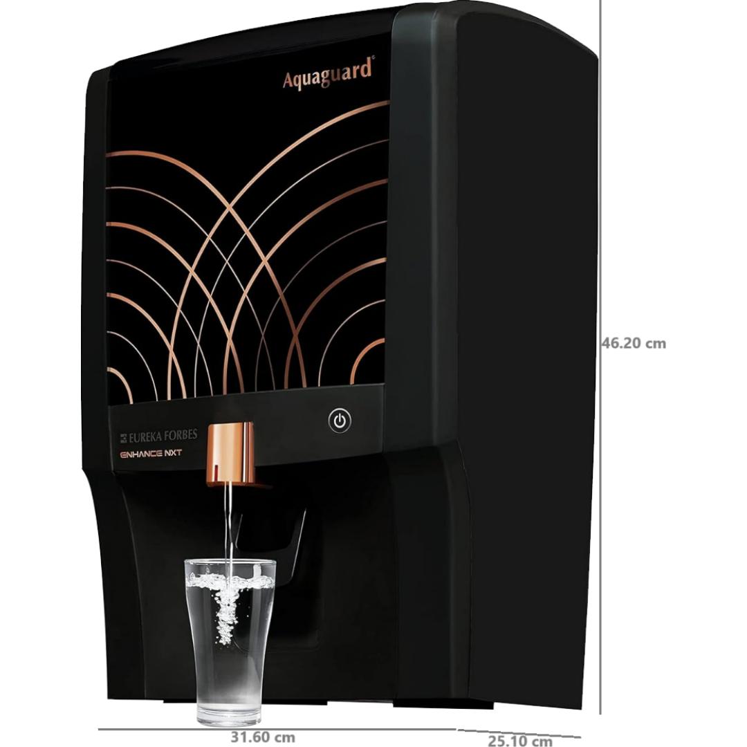 Eureka Forbes 7.0 L Enhance Nxt 2XLife RO+UV+TA 10 Multi Stage Purification with RO+UV+TA Water Purifier (Black)