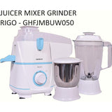 HAVELLS 500W GHFJMBUB050 RIGO JMG 2 JAR 2 Jars, Juicer Mixer Grinder (White & Dark Blue)