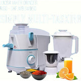 HAVELLS 2 Jars GHFJMBUW050 (Rigo 2 Jar 500 W) 3 Speed Control with Pulse Function Mixer Grinder (White & Light Blue)