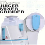 HAVELLS 2 Jars GHFJMBUW050 (Rigo 2 Jar 500 W) 3 Speed Control with Pulse Function Mixer Grinder (White & Light Blue)