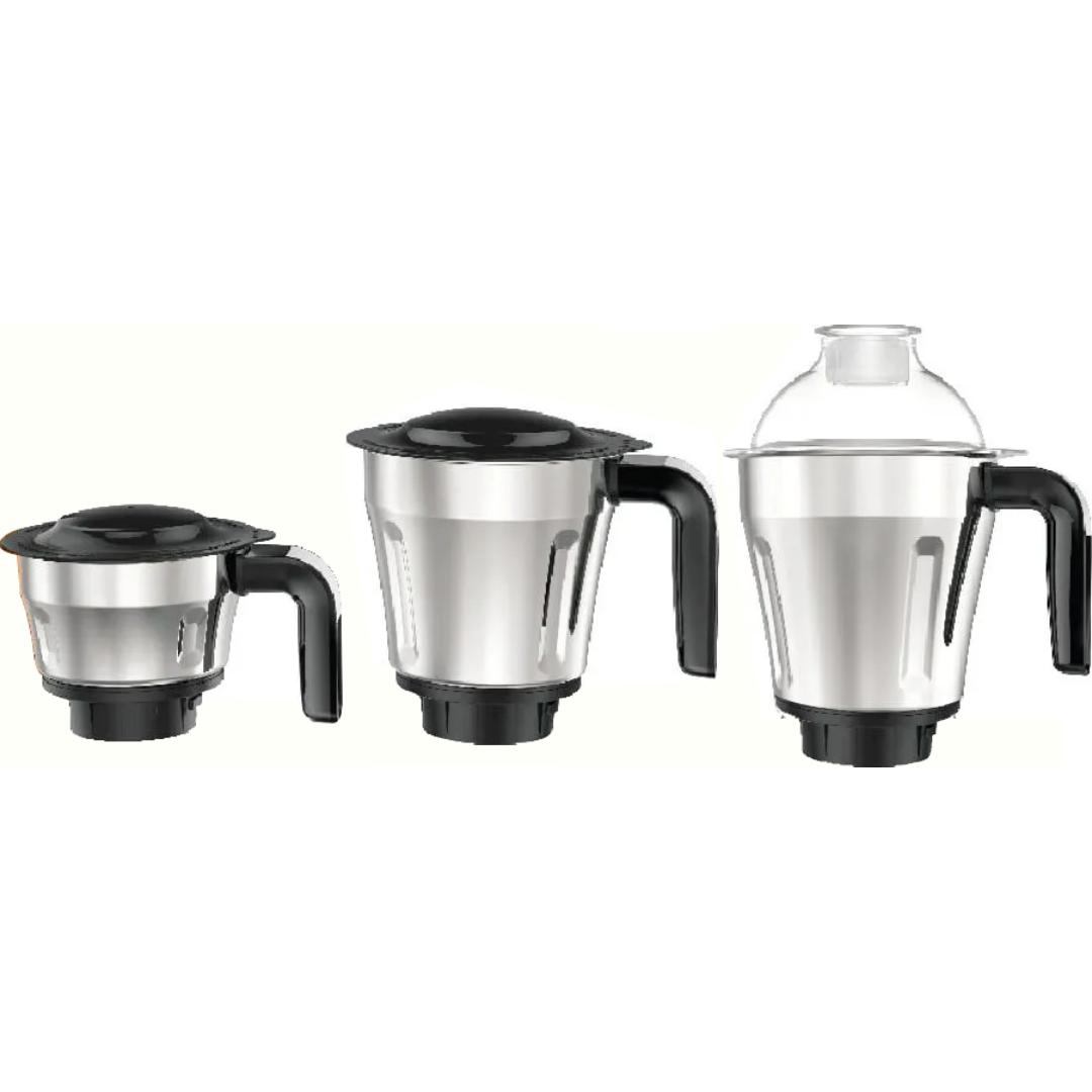 Havells 3 Jars GHFMGDRE075 (HYDRO 3 JAR MG 750W) 3 Speed Control with Pulse Function 21000 RPM Hands Free operation Mixer Grinder (Black)