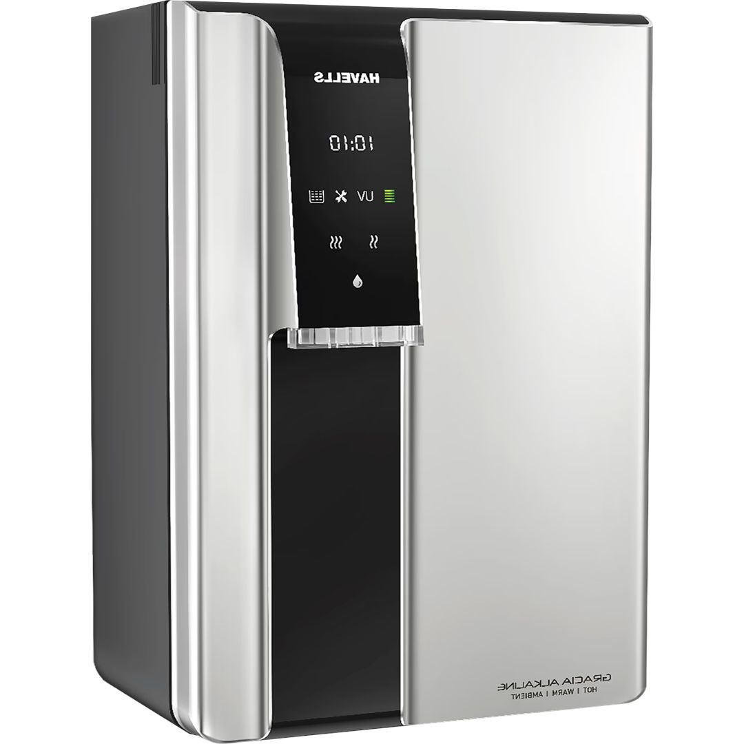 Havells 15.0 L GHWRGAS015 (Havells Gracia Alkaline) 6.50 L Tank RO + UV Alkaline Water Technology Electrical  Water Purifier (Silver and Black)