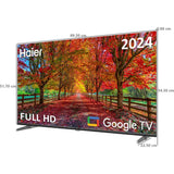 Haier 101.0 Centimeter (40) H40K85EFX Full HD Google Assistant with Smart Remote Control Smart Google LED TV (2024 Edition, Black)