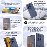 Motorola EDGE 60 FUSION 5G 16.94 Centimeter (6.67) Dual Rear Camera 50MP + 13MP & 32 MP Front Camera 120Hz Super HD+ 1.5K pOLED Quad Curved Display MediaTek Dimensity 7400 Octa Core Processor Smartphones Mobile