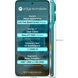 Motorola EDGE 60 FUSION 5G 16.94 Centimeter (6.67) Dual Rear Camera 50MP + 13MP & 32 MP Front Camera 120Hz Super HD+ 1.5K pOLED Quad Curved Display MediaTek Dimensity 7400 Octa Core Processor Smartphones Mobile