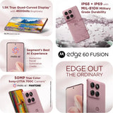 Motorola EDGE 60 FUSION 5G 16.94 Centimeter (6.67) Dual Rear Camera 50MP + 13MP & 32 MP Front Camera 120Hz Super HD+ 1.5K pOLED Quad Curved Display MediaTek Dimensity 7400 Octa Core Processor Smartphones Mobile