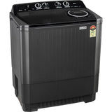 LG 11.5 Kg P115ASLAZ.ABLQEIL 5 Star Roller Jet Pulsator + Soak, Wind Jet Dry, Rat Away Technology with Unidirectional Wheels Semi Automatic Top Loading Washing Machine (2024 Model, Full Black)