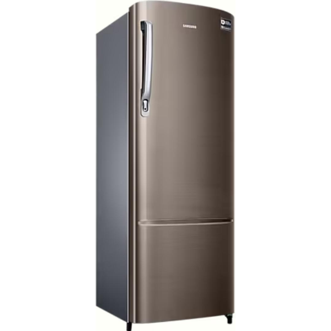 Samsung 246.0 L RR26C3733DX/HL 3 Star Stabilizer Free Operation Digital Invertor Compressor Stylish Grandé Design Direct Cool Single Door Refrigerator (Luxe Brown)