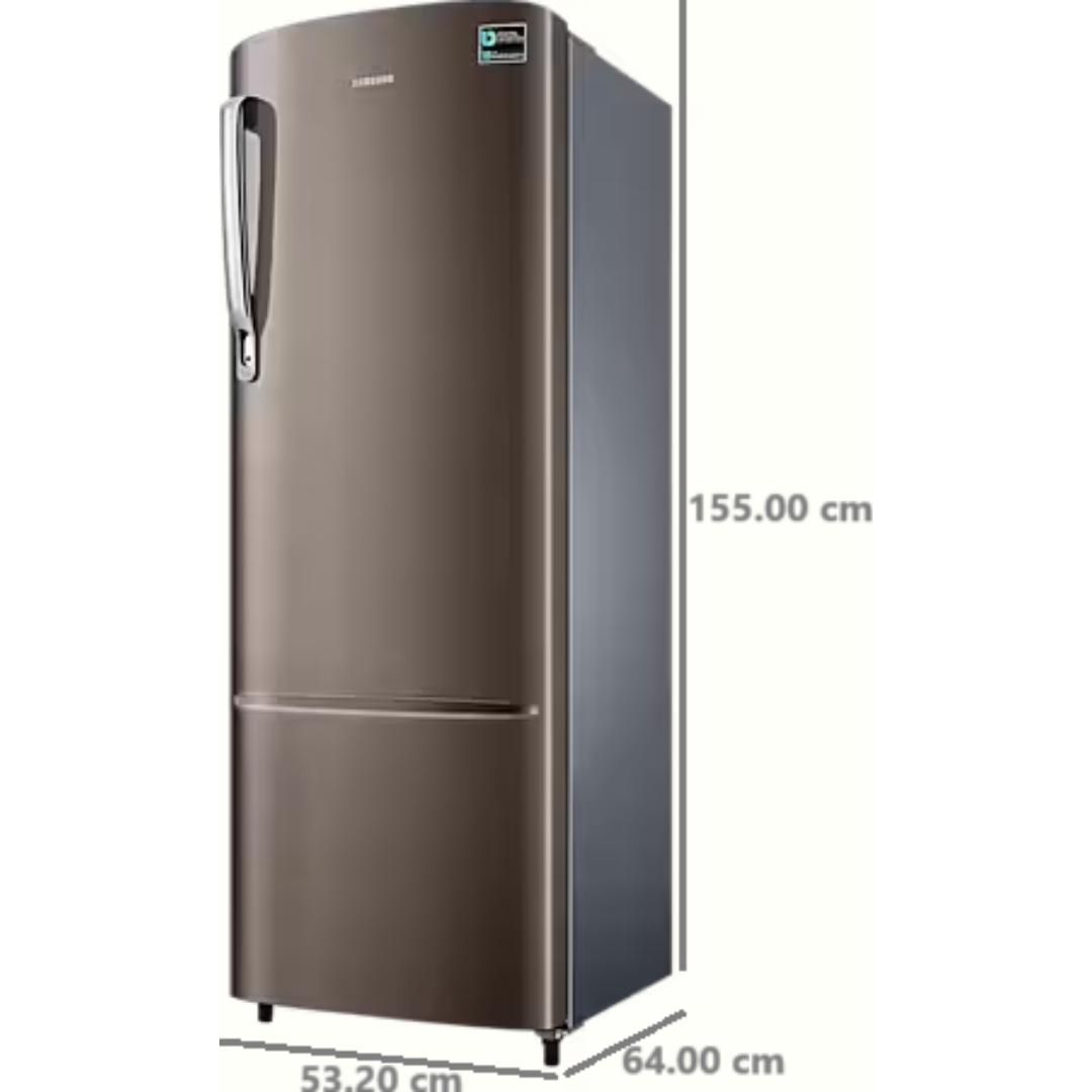 Samsung 246.0 L RR26C3733DX/HL 3 Star Stabilizer Free Operation Digital Invertor Compressor Stylish Grandé Design Direct Cool Single Door Refrigerator (Luxe Brown)