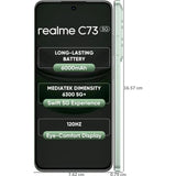 Realme C73 5G 16.94 Centimeter (6.67) 32MP Galaxy Core GC32E2 AF Rear Camera 8MP Front Camera 120Hz Eye Comfort HD+ LCD Display Mediatek Dimensity 6300 Octa Core Processor Smartphones Mobile