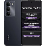 Realme C73 5G 16.94 Centimeter (6.67) 32MP Galaxy Core GC32E2 AF Rear Camera 8MP Front Camera 120Hz Eye Comfort HD+ LCD Display Mediatek Dimensity 6300 Octa Core Processor Smartphones Mobile