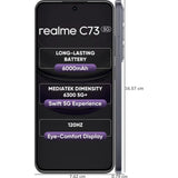 Realme C73 5G 16.94 Centimeter (6.67) 32MP Galaxy Core GC32E2 AF Rear Camera 8MP Front Camera 120Hz Eye Comfort HD+ LCD Display Mediatek Dimensity 6300 Octa Core Processor Smartphones Mobile