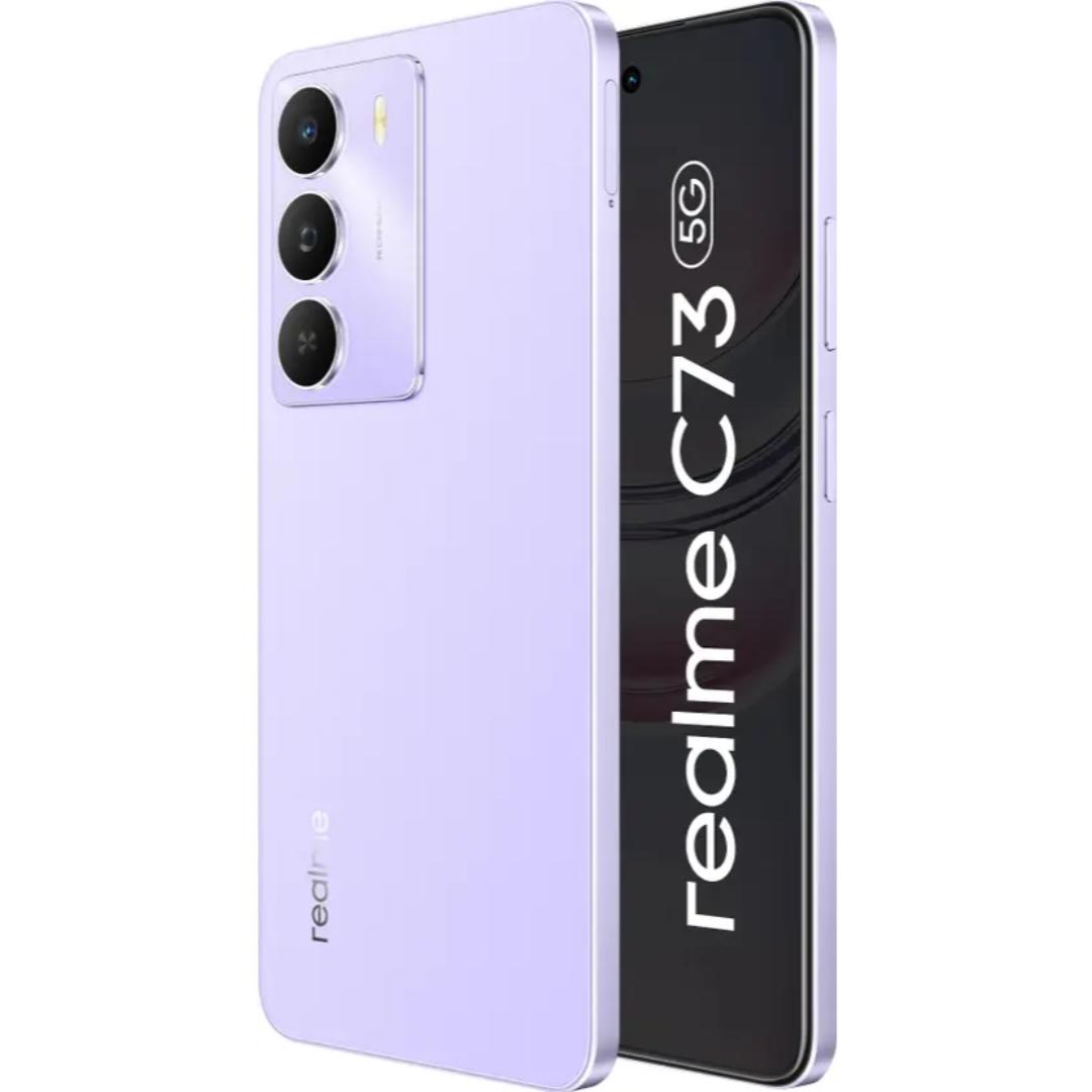 Realme C73 5G 16.94 Centimeter (6.67) 32MP Galaxy Core GC32E2 AF Rear Camera 8MP Front Camera 120Hz Eye Comfort HD+ LCD Display Mediatek Dimensity 6300 Octa Core Processor Smartphones Mobile