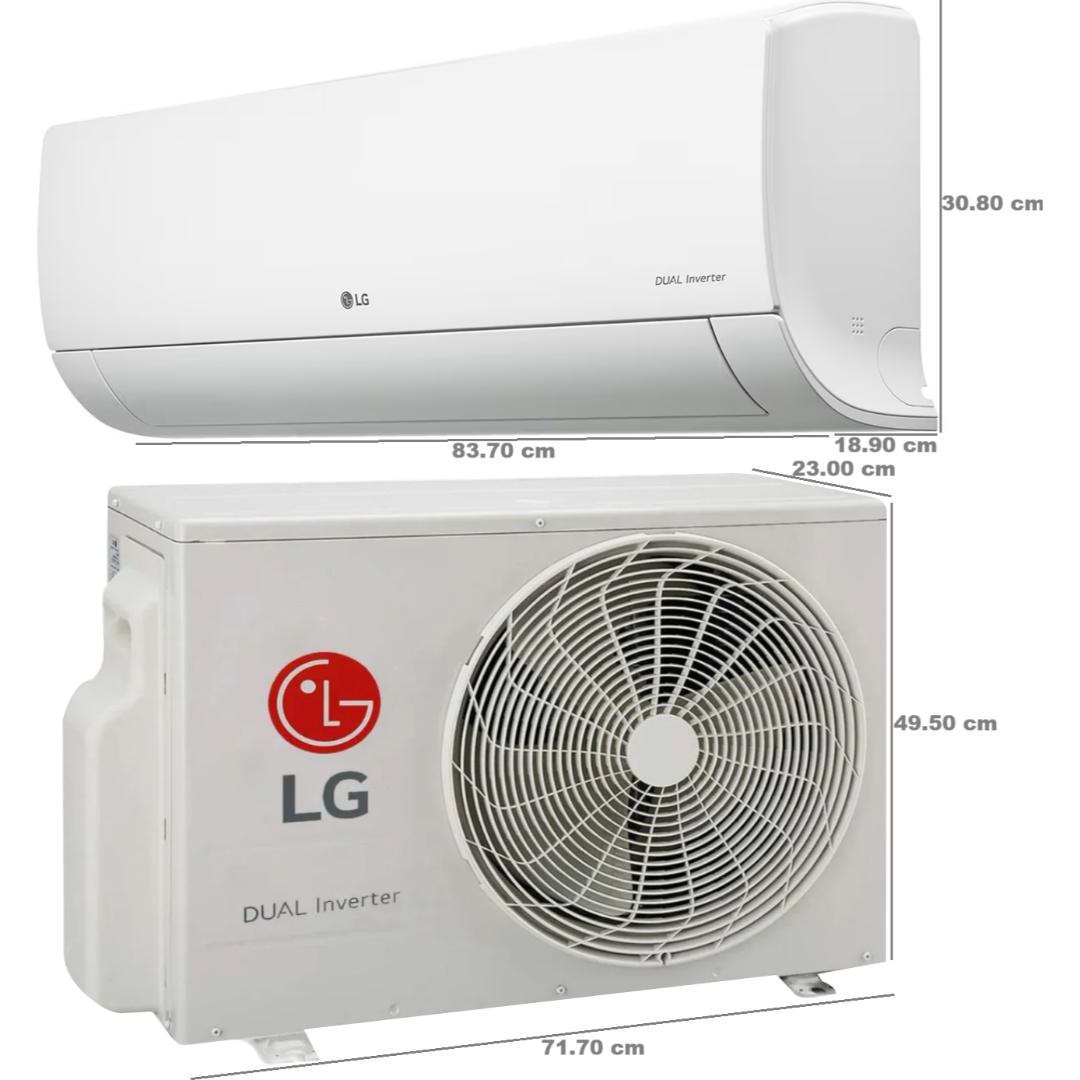 LG 1.5 T US-Q18TNXE1 5 Star AI Dual Inverter AI Convertible 6-in-1 Gold Fin+, Viraat Mode 2-Way Swing HD Filter with Anti-Virus Protection Split Air Conditioner (2025 Model, White)