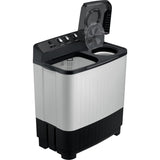 Samsung 7.5 Kg WT75C3200GG/TL 5 Star Air Turbo Drying & Rat Protection Technology Hexa Storm Pulsator with Magic Filter Semi Automatic Top Loading Washing Machine (2024 Model, Light Gray with Ebony Black Base)