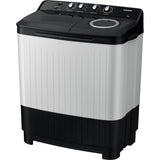 Samsung 7.5 Kg WT75C3200GG/TL 5 Star Air Turbo Drying & Rat Protection Technology Hexa Storm Pulsator with Magic Filter Semi Automatic Top Loading Washing Machine (2024 Model, Light Gray with Ebony Black Base)