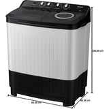 Samsung 7.5 Kg WT75C3200GG/TL 5 Star Air Turbo Drying & Rat Protection Technology Hexa Storm Pulsator with Magic Filter Semi Automatic Top Loading Washing Machine (2024 Model, Light Gray with Ebony Black Base)