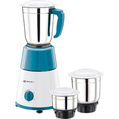 Bajaj 3 Jars GX 15 (410561) 500 W with Multi-functional Blade System Mixer Grinder (White & Blue)