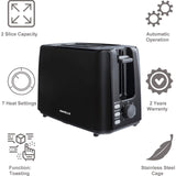 Havells 2 Slice GHCPTCJK075 Crisp Plus 700 W 7 Heat Setting With Electronic Variable Browning Automatic Pop-up Toaster (Black)