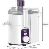 Havells 3 Jars GHFJMDIV100 Hexo 1000 W ACS Technology Juicer Mixer Grinder (White & Purple)