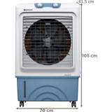 Havells 51.0 L GHRACBKB220 ( Koolair X 51L Honey Comb Pads) Evaporative Cooling Technology Desert Air Cooler (Light Blue & White)