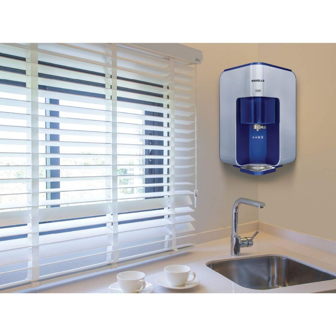HAVELLS 15.0 L GHWRPMD015(Havells Max Alkaline) 7.0 L Tank, RO+UV Water Purifier (Blue)