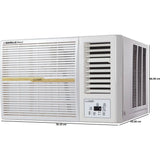Lloyd 1.50 T GLW18C5XWGMR 5 Star Blue Fin Coils Copper Condenser Fixed Speed Window Air Conditioner (2023 Model, White with Silver Deco Strip)
