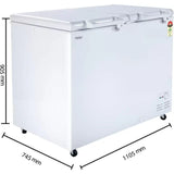 Haier 320.0 L HFC-320DM5 5 Star Frost Free Double Door Hard Top Horizontal Commercial Convertible Deep Freezer (White)