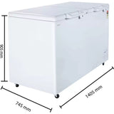Haier 439.0 L HFC-500DM5, 5 Star Convertible with Inside metal liner Hard Top Double Door Frost Free Standard Deep Freezer (White)