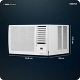 Voltas 1 Ton 2 Star Fixed Speed Window AC (100% Copper Condenser, Anti Dust Filter, 2-Way Air Swing, 122FS PLATINA-1, 2026 Model, White)
