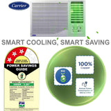 Carrier 1.50 T 12K ESTRELLA Fx (M) 3 Star CAW12EC3R34F0 Dust Filter Non-Convertible Non-Inverter Fixed Speed Window Air Conditioner (2025 Model, White)