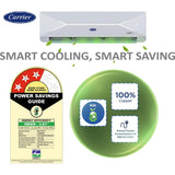 Carrier 1.0 T 12K XCEL LUMO FXi 3 Star Alpha Hybridjet CAI12CL3R35F0 Convertible 6 in 1 Flexi Cool Conventional HD Filter with PM 2.5 Micron Filter Inverter Split Air Conditioner (2025 Model, White)