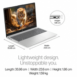 HP 39.62 Centimeter (15.6) 15-FC0500AU (N) Micro Edge Anti Glare Diagonal Full HD Display AMD Ryzen™ 3 7320U Processor 8 GB/512 GB SSD/Windows 11 Home/MS Office Thin and Light Laptop (Natural Silver)