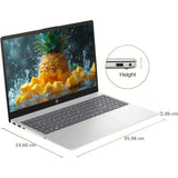 HP 39.62 Centimeter (15.6) 15-FC0690AU Micro Edge Anti Glare Diagonal Full HD Display AMD Ryzen™ 5-7520U Quad Core Processor 16 GB/512 GB SSD/Windows 11 Home/MS Office Thin and Light Laptop (Natural Silver)