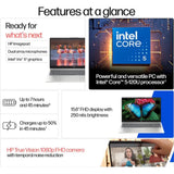 HP 39.62 Centimeter (15.6) 15-FD0640TU Micro Edge Anti Glare Diagonal Full HD Display Intel® Intel Core™ 5 120U Processor 16 GB/512 GB SSD/Windows 11 Home/MS Office Thin and Light Laptop (Natural Silver)